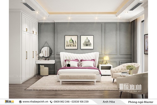 Thiết kế phòng ngủ Master phong cách tân cổ điển - NBX445